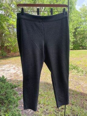 Avenue Black Houndstooth Straight Leg Pants